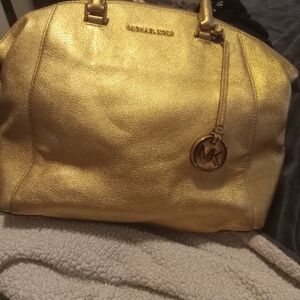 Michael Kors Shimmering Gold Satchel